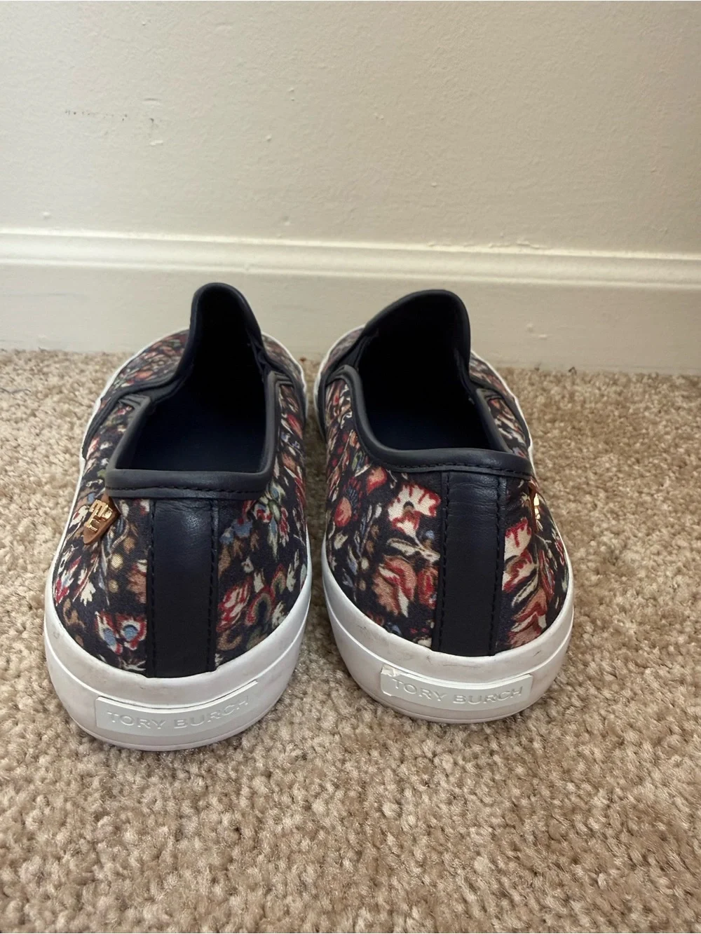 Tory Burch Floral Slip on Sneakers